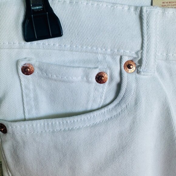 ❤️❤️❤️High Rise Straight Ankle Big Girls Jeans Youth Sz 16 White Stretch Modern - Picture 4 of 7